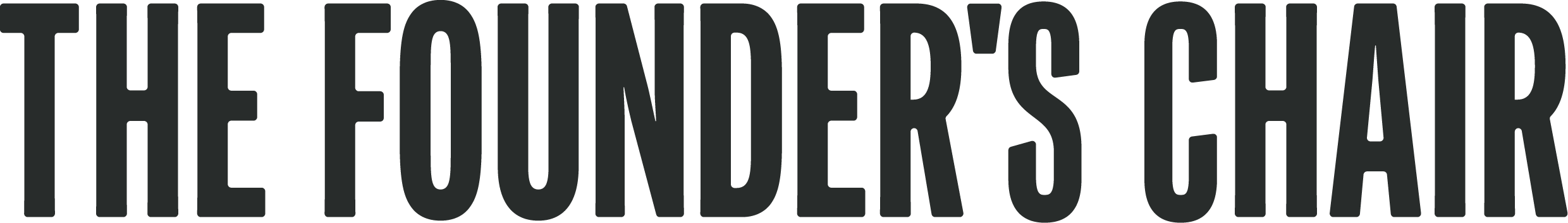 Founders Chair Logo Text Only Charcoal