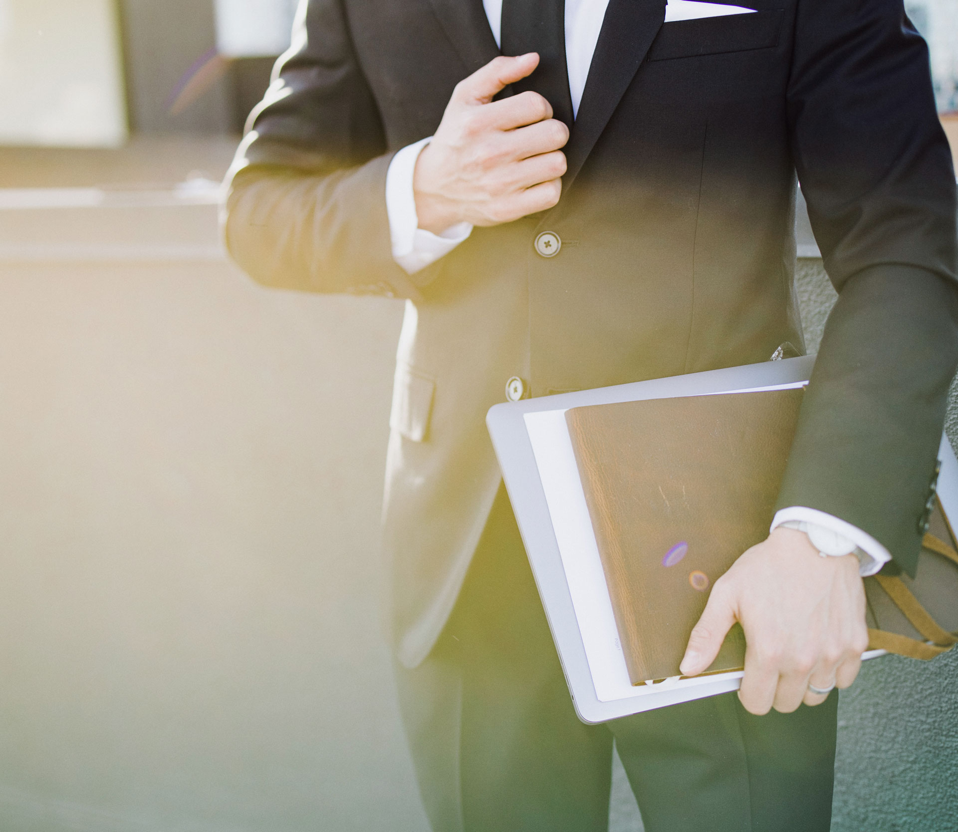 Successful Business Man Business man holding folder