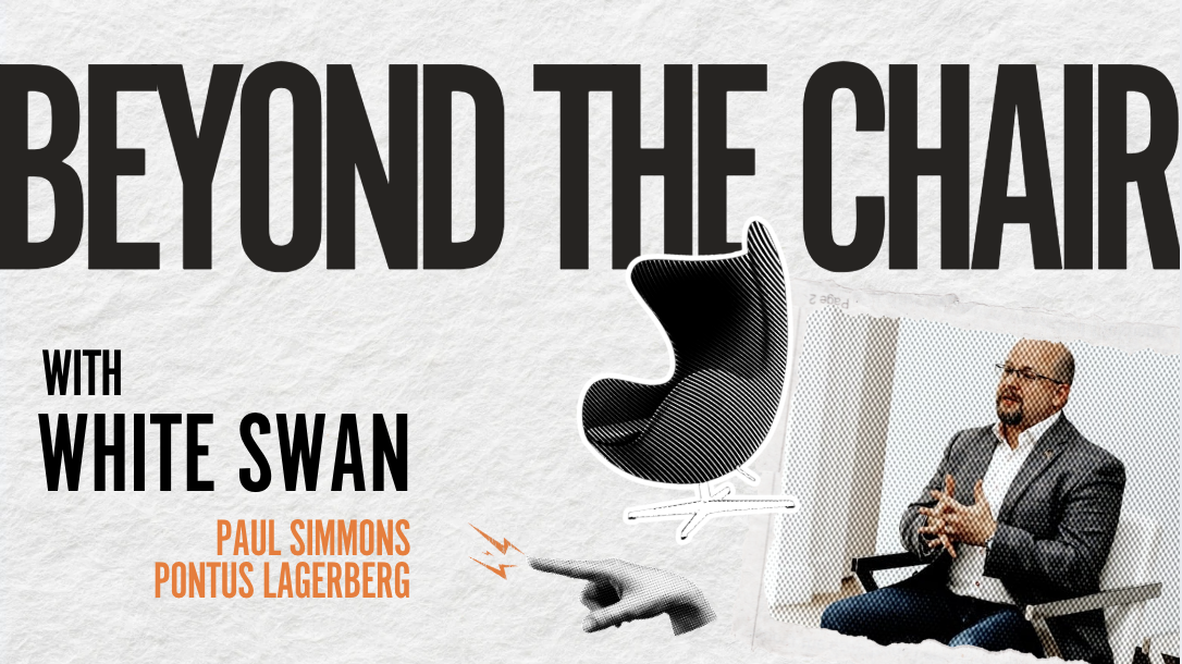 White Swan Beyond The Chair
